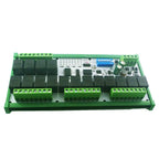 R4D3B16 16CH RS485 Modbus RTU Relay Module – DC 12V/24V Multifunction IO Expansion Board with 10A Output for PLC HMI Smart Home