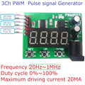 PWM9B03 3-Channel High Precision PWM Signal Generator – DC 12V/24V Pulse Frequency Duty Cycle Adjustable Module for LED Dimming Motor Speed Control
