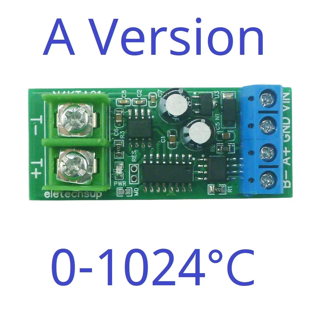 K-Type Thermocouple to RS485 Converter – -200 to 1350°C Modbus RTU Digital Temperature Measurement Board N4KTA01 KTHERM for PLC Industrial Automation