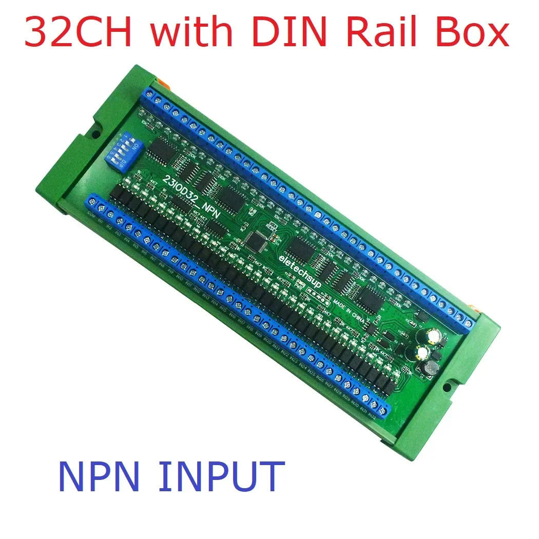 8/16/24/32/48CH Multifunction RS485 Remote IO Module – NPN/PNP DI-DO Expansion Board with DIN Rail & Modbus RTU for PLC Industrial Automation