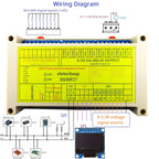 ES30F27 ESP32 Industrial DIN Rail Expansion Board – 8DI 8DO 10A Relay 7ADC RS485 I2C SPI GPIO for PLC IoT Automation