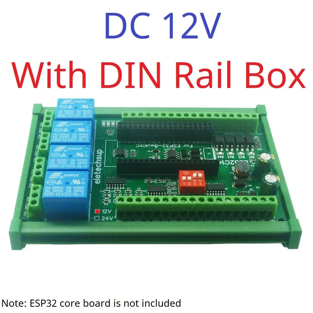ES32C14 ESP32 Multifunction Expansion Board 2AO 2AI 4DI 4DO for Arduino WEB MQTT Ethernet Network Http