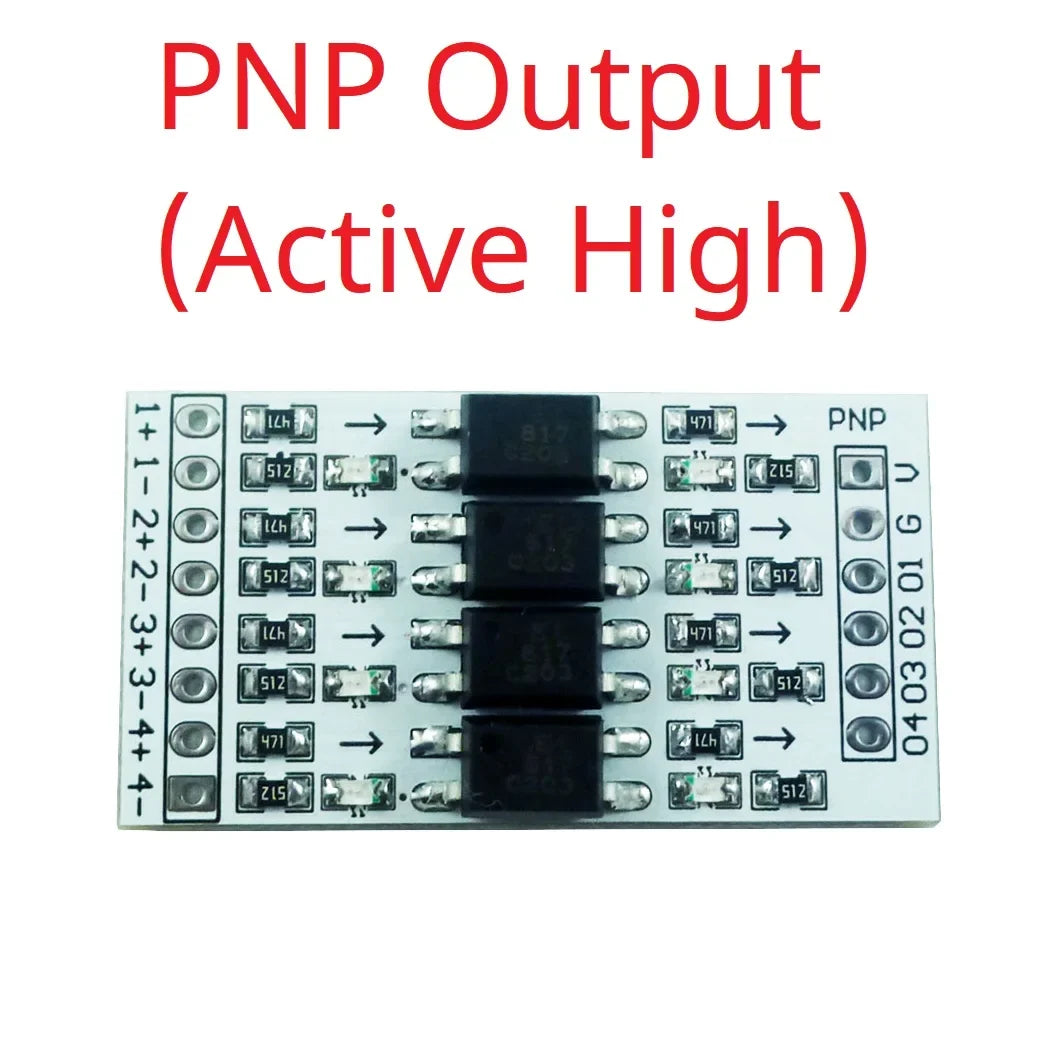 OP71A04 3.3V 5V 12V 24V Digital Signal Isolation Module – 10kHz DI-DO Optocoupler Logic Level Converter for PLC RS485 IO Communication