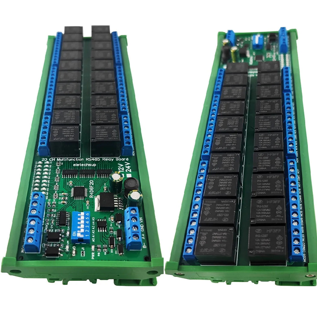 R4D6F20 20DO 2DI 2AI RS485 Modbus RTU PLC IO Expansion Module