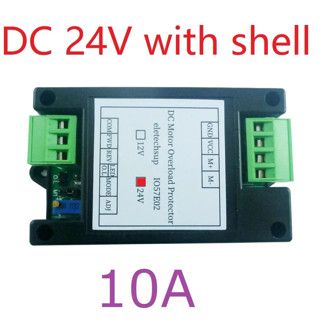 10A 20A 30A DC 12V 24V Brushed Motor Overload OveDC 12V 24V Power Brurcurrent Short Circuit Protector Forward Reverse Controller IO57E02 IO58F02