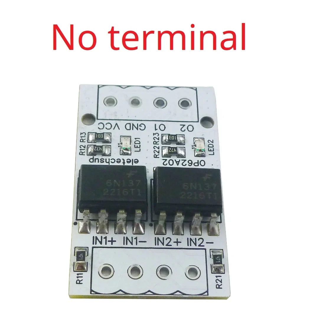OP62A02 Eletechsup 2CH 10MHz High Speed Photoelectric Isolation Module 5000Vrms 3.3V 5V NPN PNP Level Converter for Arduino ESP8266