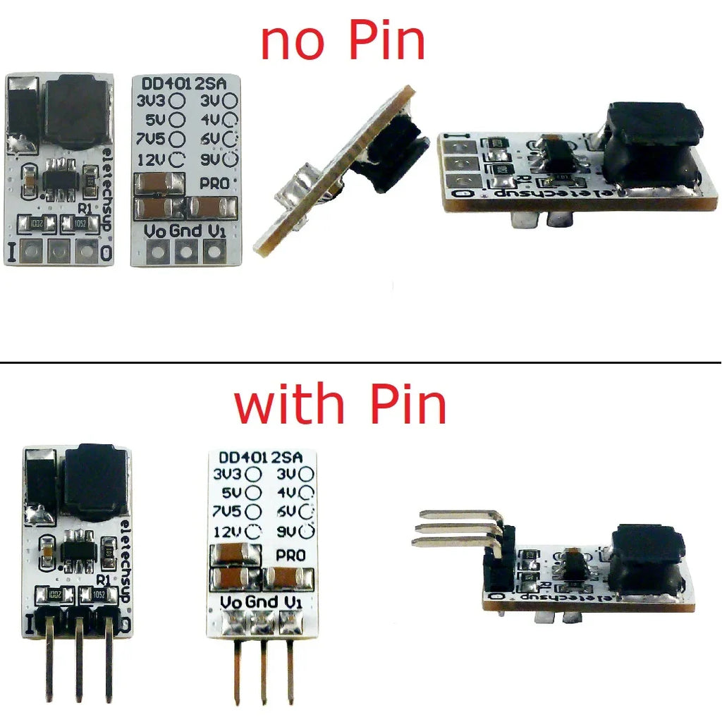 DD4012SA_PRO 1A DC-DC Buck Converter – 5-40V to 3V/3.3V/5V/12V Adjustable Step-Down Module for 18650 Li-ion LiFePO4 Battery Power