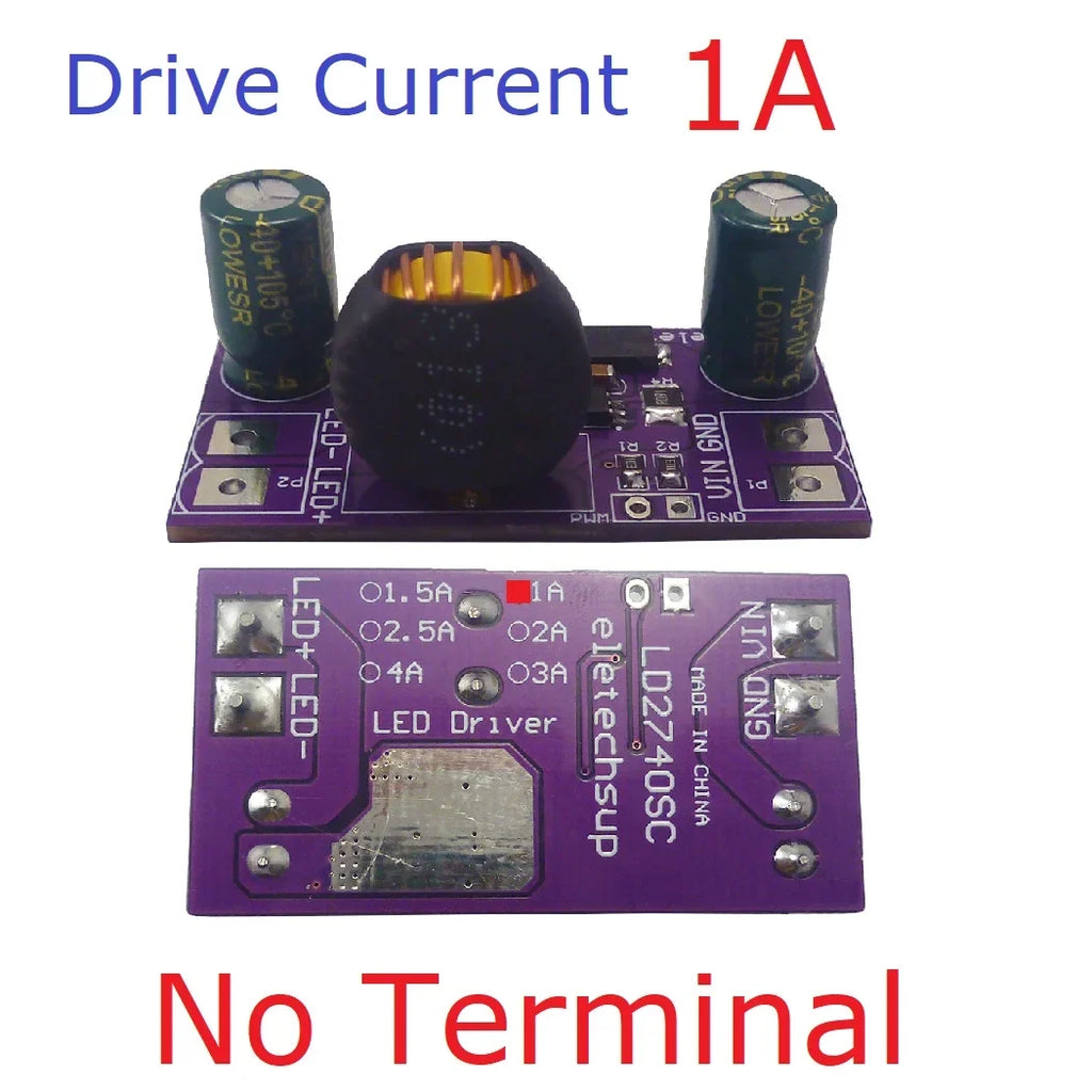 LD2740SC 80W High-Power LED Driver Module – DC 4-27V 1-4A Step-Down Constant Current Board with PWM Dimming for Solar Emergency Lights Automotive DRL