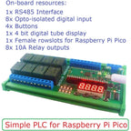 DN33C08 8CH RS485 Modbus RTU Relay Module – Multifunction Timer Expansion Board for Raspberry Pi Pico Simple PLC Python C++