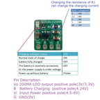 CRLD20MA 2-in-1 Battery Charger & LDO Converter – DC 5V to 4.2V 500mA Charging + 3.7V to 3.3V 250mA Step-Down for 18650 Li-Ion Li-Po
