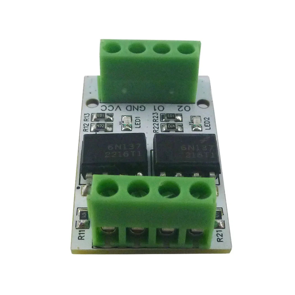 OP62A02 Eletechsup 2CH 10MHz High Speed Photoelectric Isolation Module 5000Vrms 3.3V 5V NPN PNP Level Converter for Arduino ESP8266