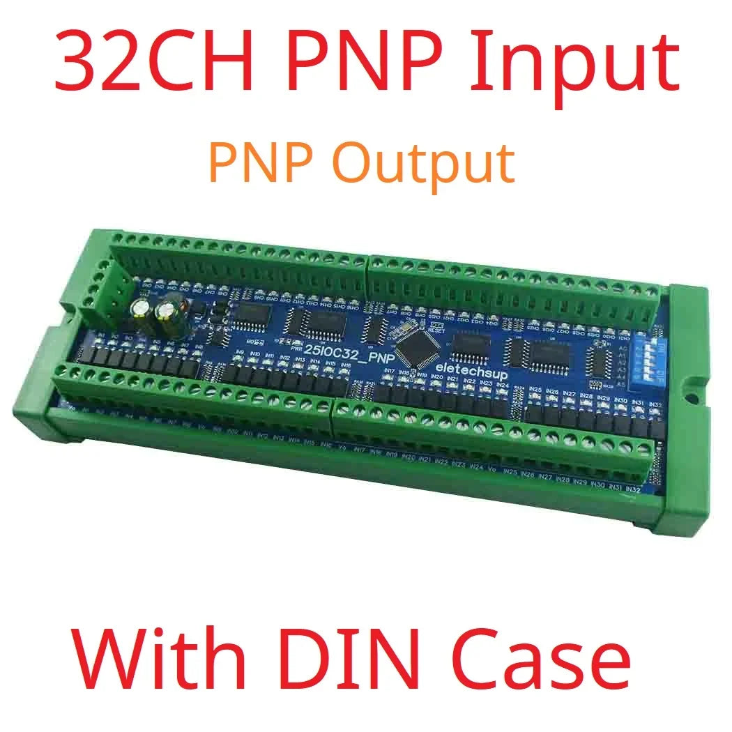 Modbus RS485 Remote IO Module – DMOS PNP Output & NPN/PNP Input Expansion Board 8/16/32 Channels for PLC Industrial Automation 25IOA08 25IOB16 25IOC32