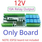 ESP32 38PIN IO Expansion Board ES32A08 Relay ES33B08 Opto-isolated Input 4x 0-10V 4x 4-20MA Digital Tube Display Automation
