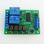 IO22A02 2CH 10A Multifunction Delay Timer Relay – DC 12V 6-Mode Programmable Timer Switch with 99H Range for PLC LED Motor Control