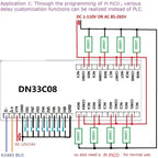 DN33C08 8CH RS485 Modbus RTU Relay Module – Multifunction Timer Expansion Board for Raspberry Pi Pico Simple PLC Python C++