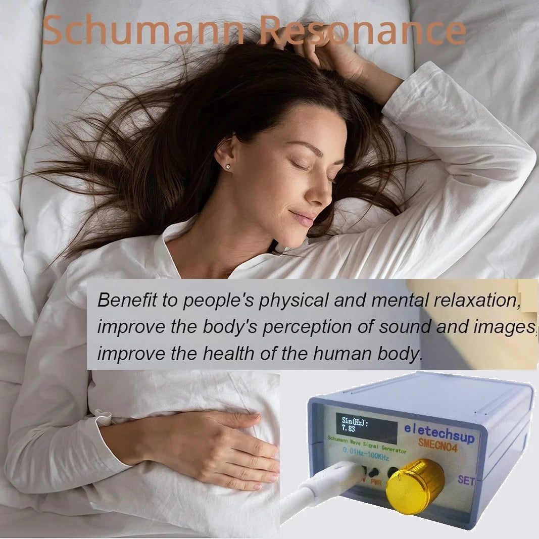 SMECN04 0.01-100kHz Schumann Resonance Generator – 7.83Hz Pure Sine Wave Sleep Aid Device for Relaxation Meditation Stress Relief