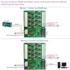 R4DB908 8-Channel Solid State Relay Module – RS485 RS232 DB9 Dual Bus 3A NPN MOS Opto-Isolated Output with VH3.96 Connector for PLC Modbus RTU