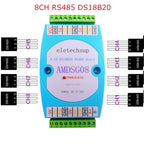 AMDSG08 8CH DS18B20 Temperature Acquisition Module – RS485 Modbus RTU with ±0.5°C Accuracy for PLC SCADA Industrial Automation