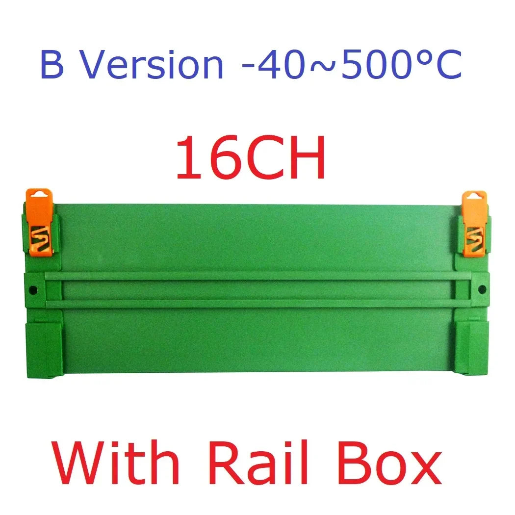 16CH PT100 Temperature Acquisition Module – DC 12/24V RS485 Modbus RTU Collector Board -40°C to +500°C for Industrial Monitoring PTA8E16