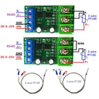 PT21A01 PT22B01 RS485 PT100 RTD Temperature Module – -40~500°C 1-Channel Modbus RTU Sensor Board for PLC SCADA Industrial Automation