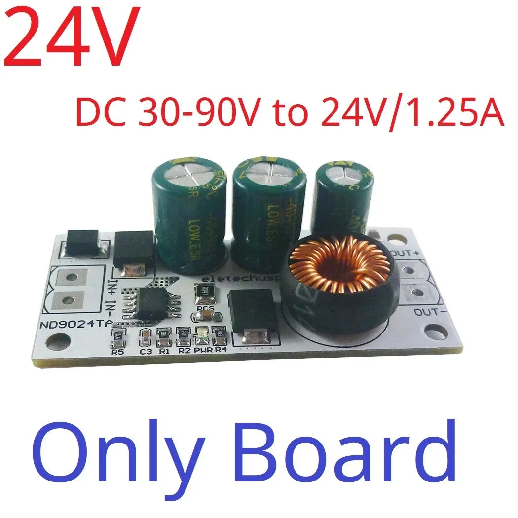 ND9024TA DC 10V-90V to 24V 12V 5V 2.5A Buck Module High Voltage Regulator for Electric Vehicle Battery Solar System Power Supply Converter