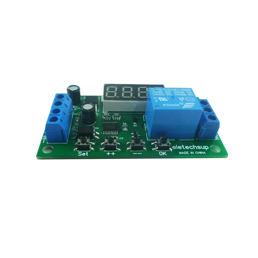 KC23C01 Multifunction Pulse Counter Relay Module – DC 5V 12V 24V Programmable Timer Delay Switch with 12 Modes 10A Output for PLC Automation