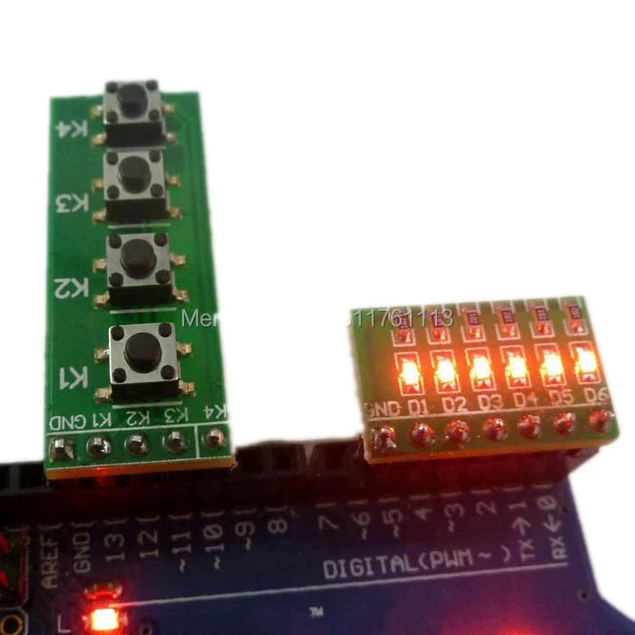 TB371 TB258 Key Button Board LED Module Kit For Arduino UNO MEGA2560 Pro mini Breadboard