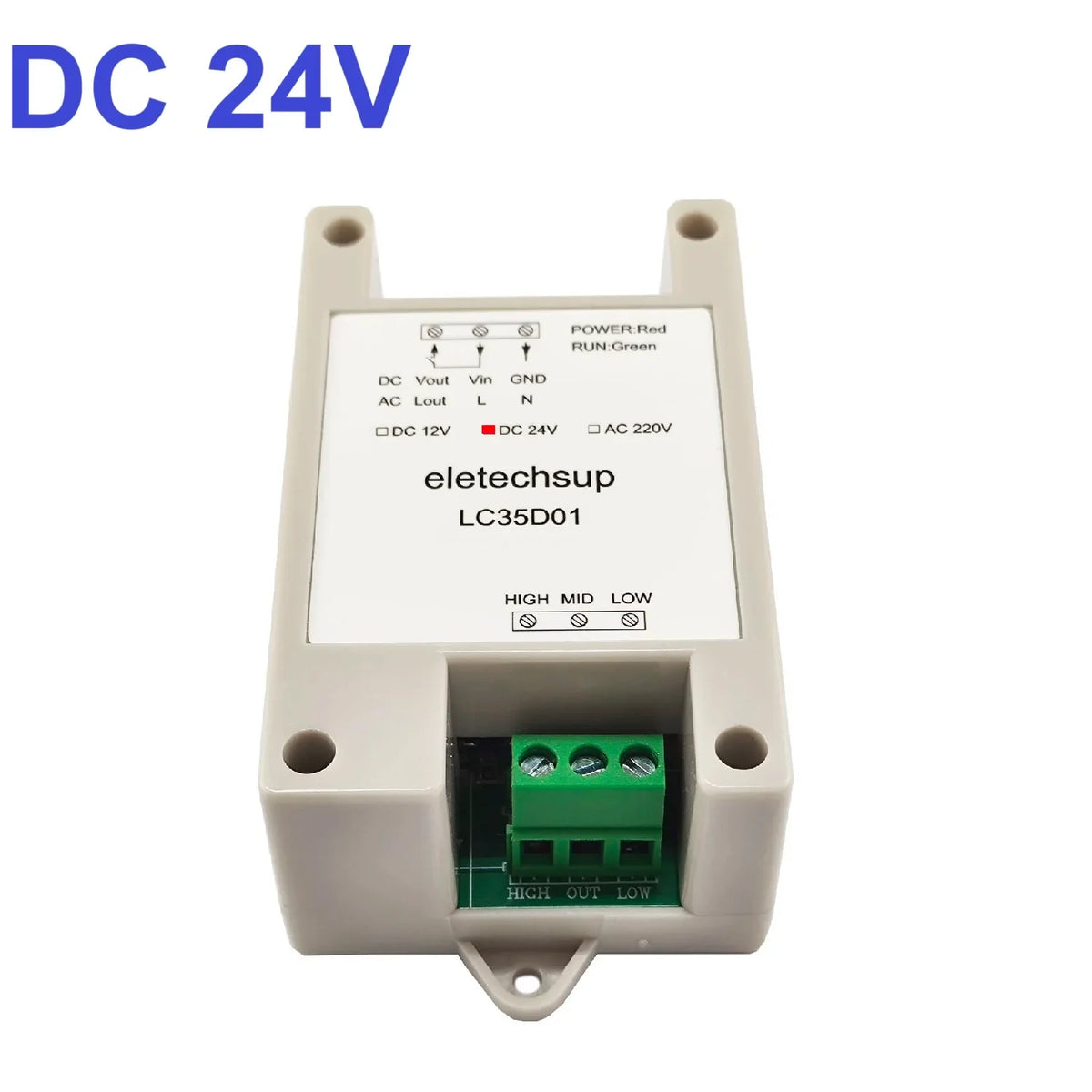 LC35D01 30A Automatic Water Level Controller Pump Relay / 304 Stainless Steel Sensor Probe DC 12V 24V AC 220V For Tower Pool Dam