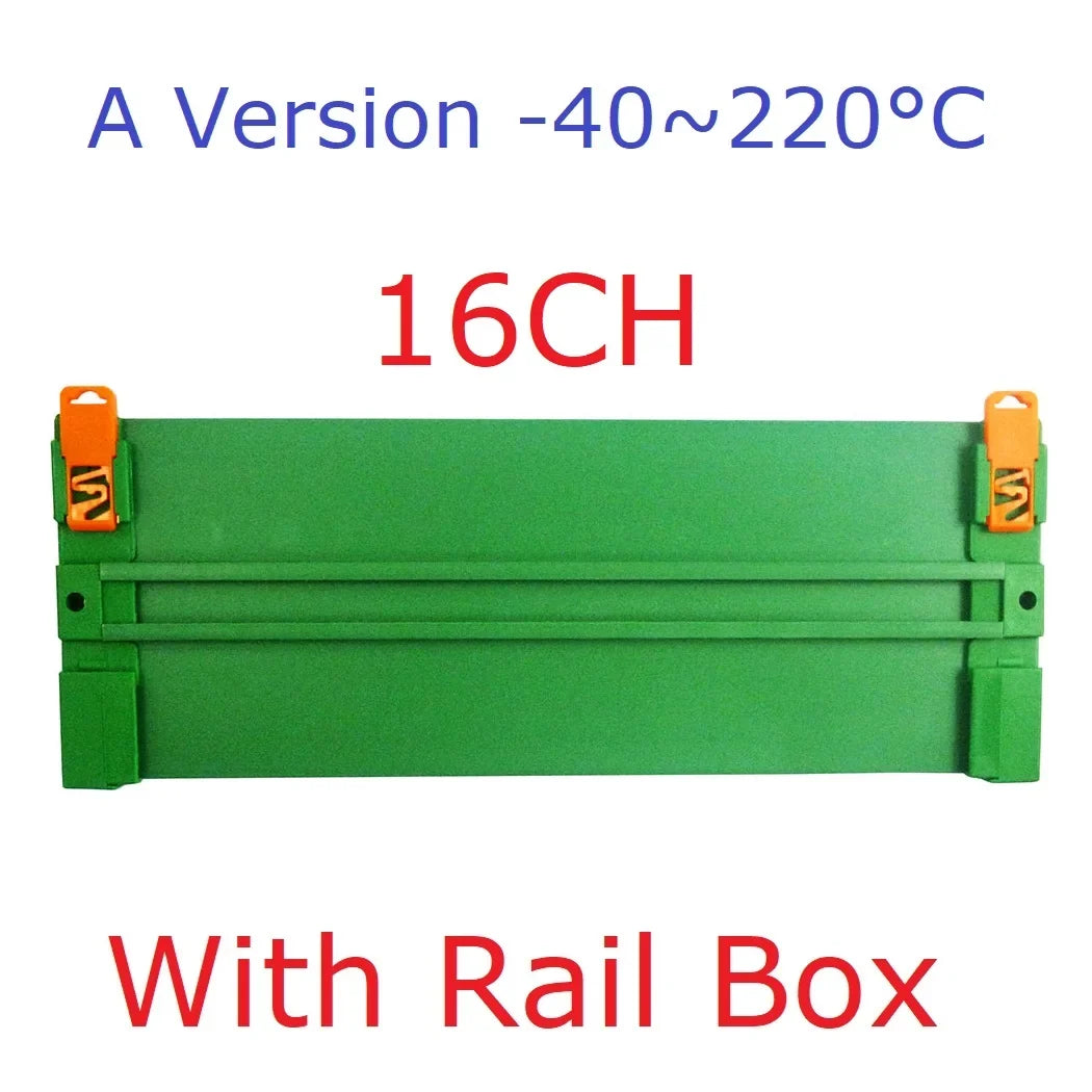 16CH PT100 Temperature Acquisition Module – DC 12/24V RS485 Modbus RTU Collector Board -40°C to +500°C for Industrial Monitoring PTA8E16