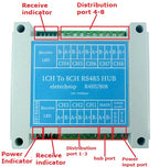 R4HUB08 8ch RS485 Hub Industrial Grade 485 Bus Repeater Signal for All 485 Bus Protocols Modbus Rtu Ascii PLC PTZ Camera