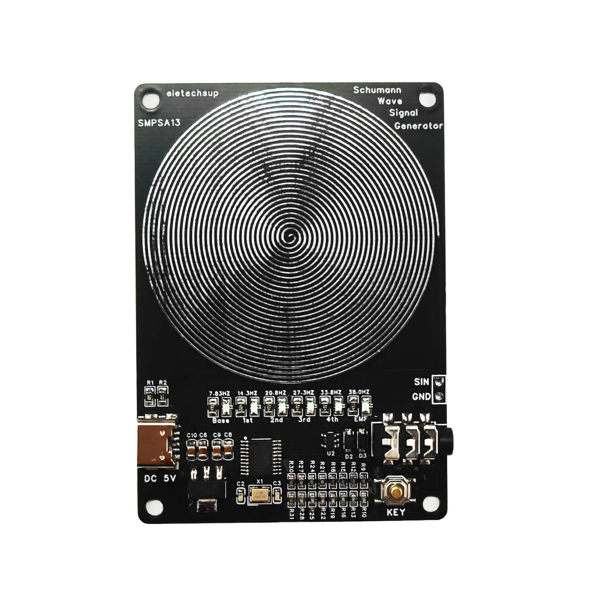 SMPSA13 7-38Hz Schumann Resonance Scalar Generator – 7.83Hz Earth Frequency Harmonic Cycle Device for Grounding, EMF Protection & Mental Wellness