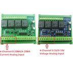 R4DIK04 R4DVI04 Modbus RTU RS485 Remote IO Module 4AI 4DI 4DO 4-20mA 0-20mA 0-5V 0-10V Relay Board 12V 24V