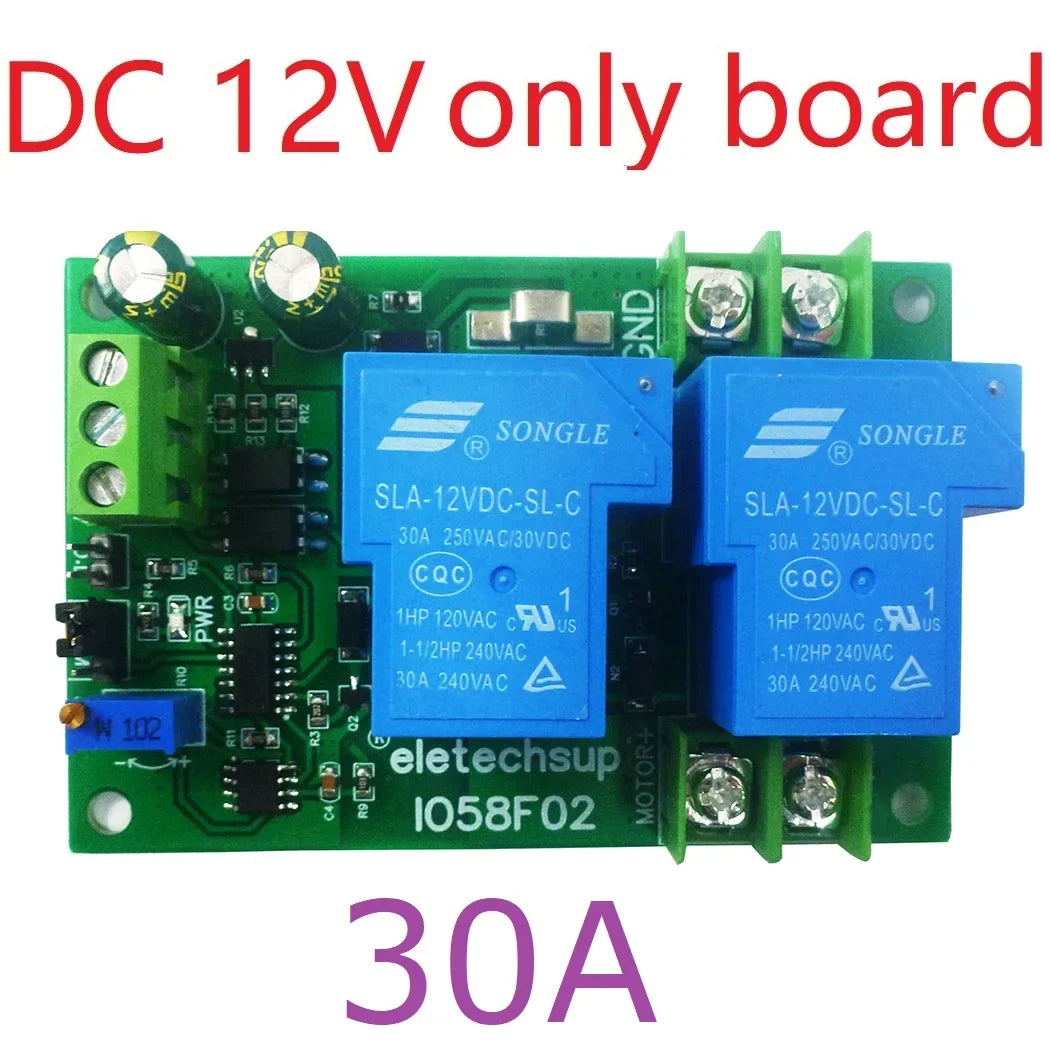 10A 20A 30A DC 12V 24V Brushed Motor Overload OveDC 12V 24V Power Brurcurrent Short Circuit Protector Forward Reverse Controller IO57E02 IO58F02