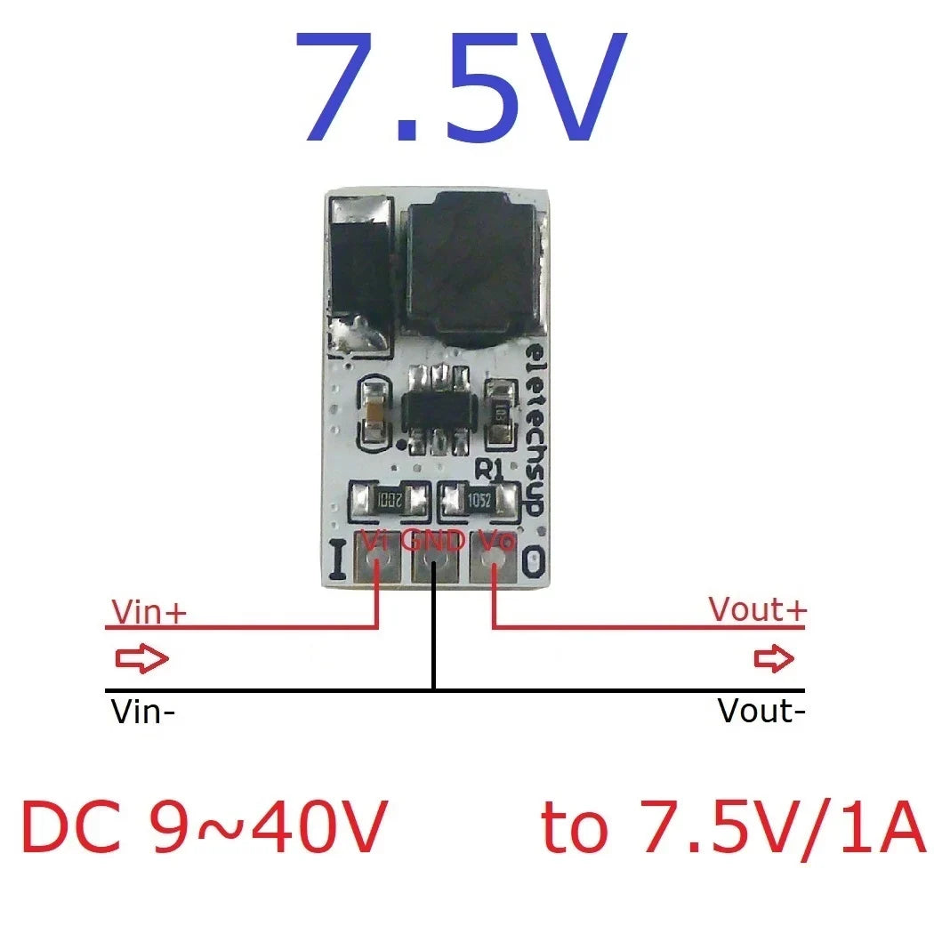 DD4012SA_PRO 1A DC-DC Buck Converter – 5-40V to 3V/3.3V/5V/12V Adjustable Step-Down Module for 18650 Li-ion LiFePO4 Battery Power