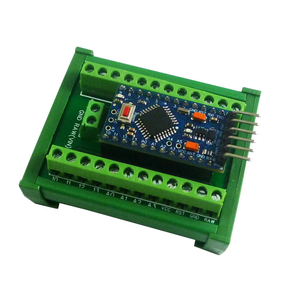 DNPRO11 DIN Rail Mount Screw Terminal Block Adapter for Arduino pro Mini Board Industrial Controllers 11 Positions