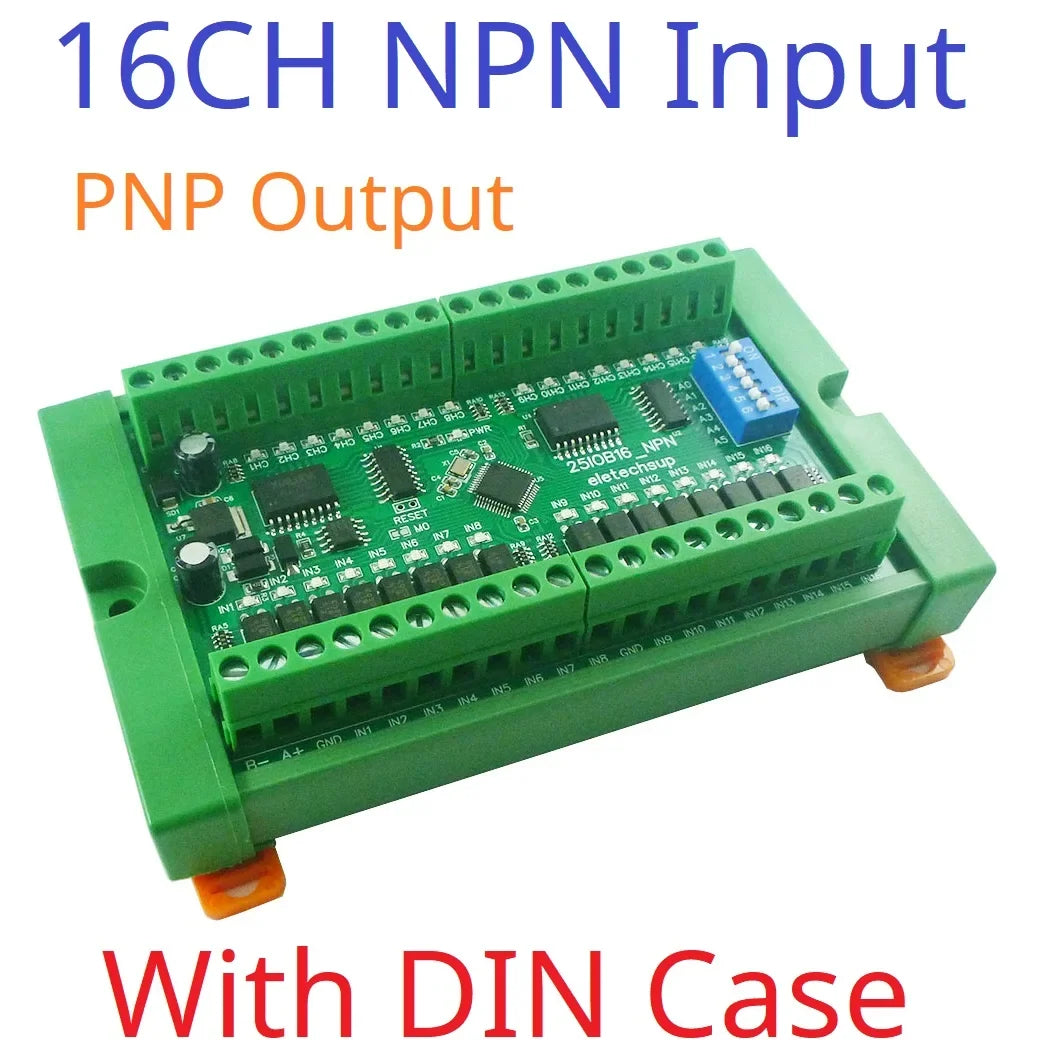 Modbus RS485 Remote IO Module – DMOS PNP Output & NPN/PNP Input Expansion Board 8/16/32 Channels for PLC Industrial Automation 25IOA08 25IOB16 25IOC32
