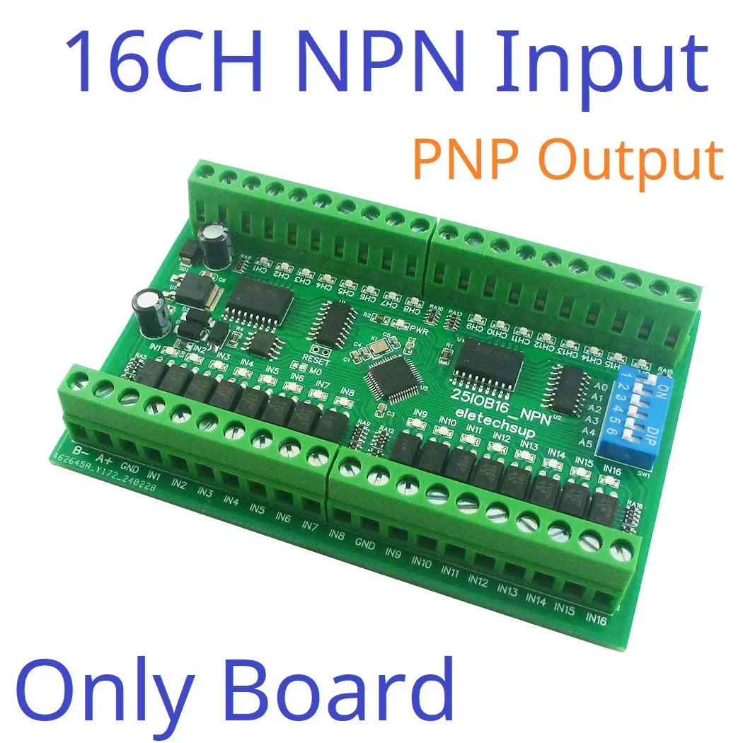 Modbus RS485 Remote IO Module – DMOS PNP Output & NPN/PNP Input Expansion Board 8/16/32 Channels for PLC Industrial Automation 25IOA08 25IOB16 25IOC32