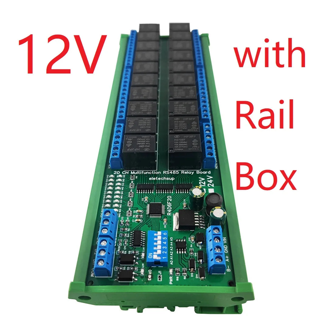 R4D6F20 20DO 2DI 2AI RS485 Modbus RTU PLC IO Expansion Module