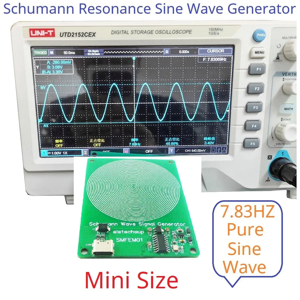 SMBTN01 SMFEM01 Mini Schumann Resonance Generator – 7.83Hz Pure Sine Wave Portable Earth Frequency Booster for Sleep Aid Meditation & Relaxation