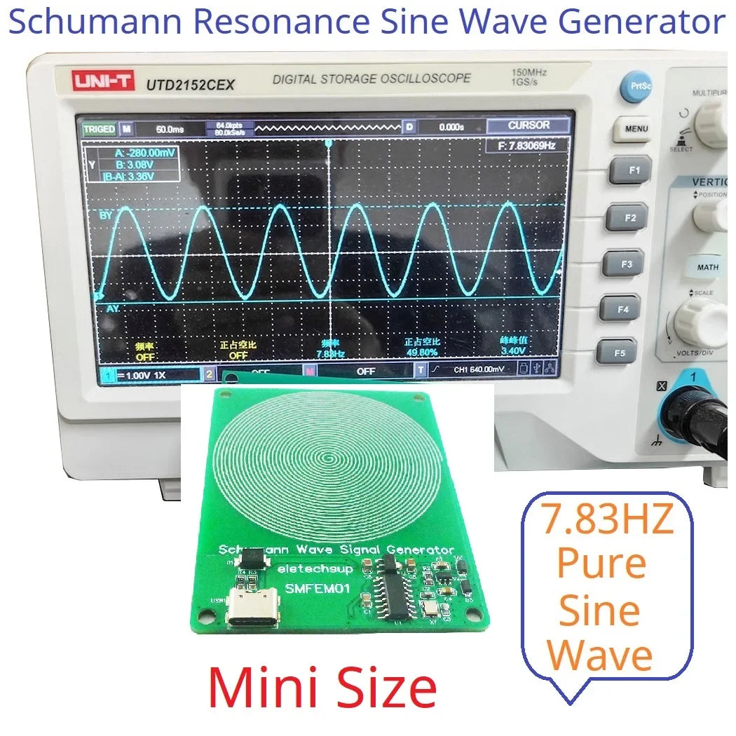 SMBTN01 SMFEM01 Mini Schumann Resonance Generator – 7.83Hz Pure Sine Wave Portable Earth Frequency Booster for Sleep Aid Meditation & Relaxation