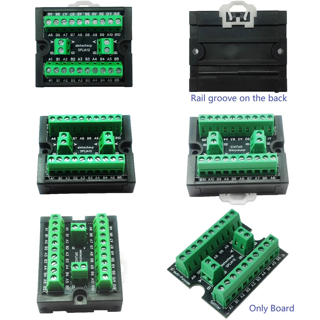 4-in-1 Bus Hub – RS485/I2C/CAN/1-Wire Splitter with Master-Slave Ring Network for ESP32 Remote IO PV Inverter PLC HMI SPLIA12
