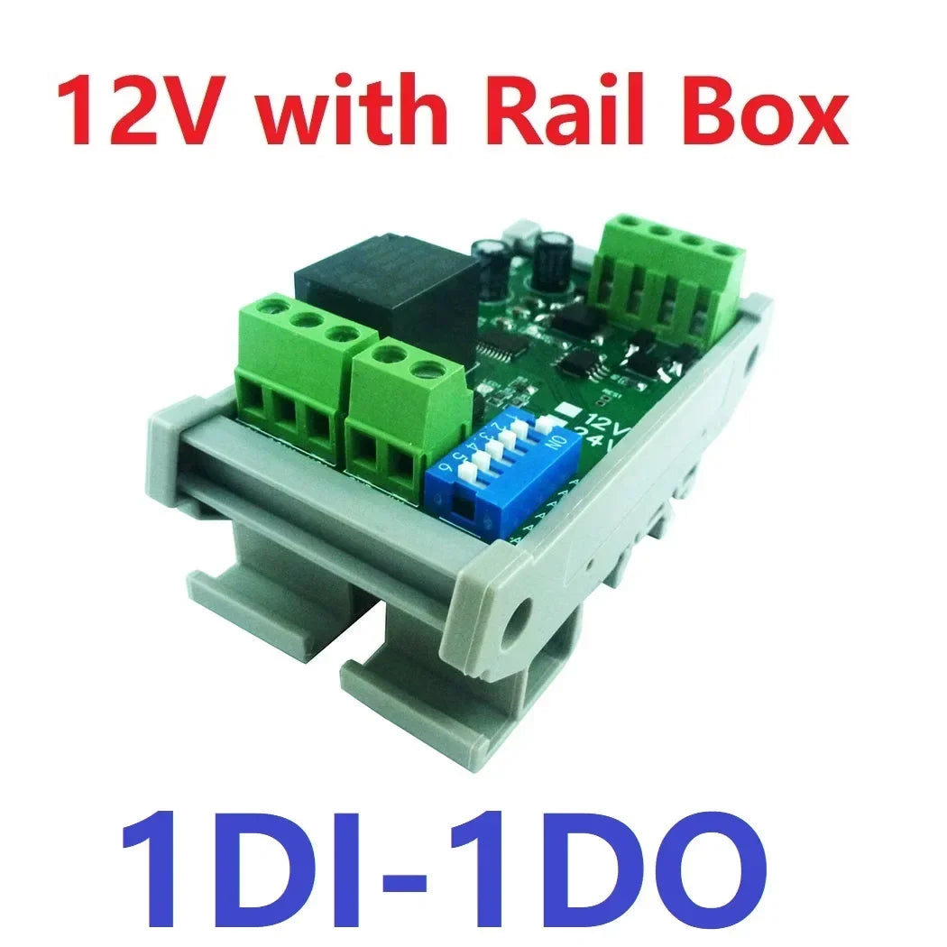 DC 12V 1/2/4/8/12 Channel Isolation DI-DO PLC IO Expanding Board RS485 Relay Module 10IOA01 10IOA02 10IOA04 10IOA08 10IOA12 Modbus RTU Code 01 05 15 02 03 06 16
