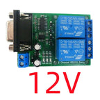 N228D02 2CH RS232 Relay Module – DC 12V/24V DB9 Serial Port Switch Board with 10A Output for PC PLC Motor LED PTZ Control
