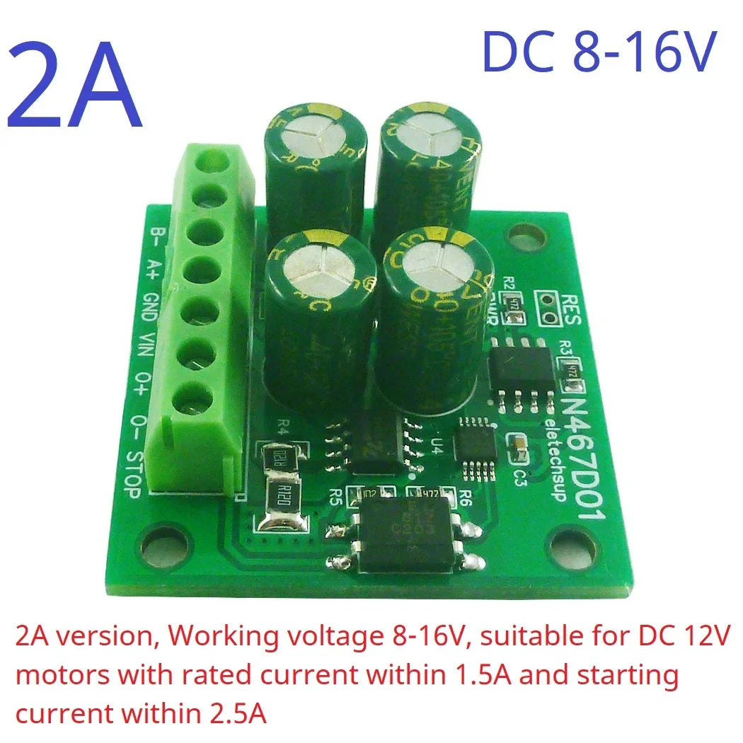 N467D01 RS485 Modbus RTU DC Motor Driver – 8-30V 1-2A Forward Reverse Stop Delay Controller with 497-Day Timer for PLC Automation