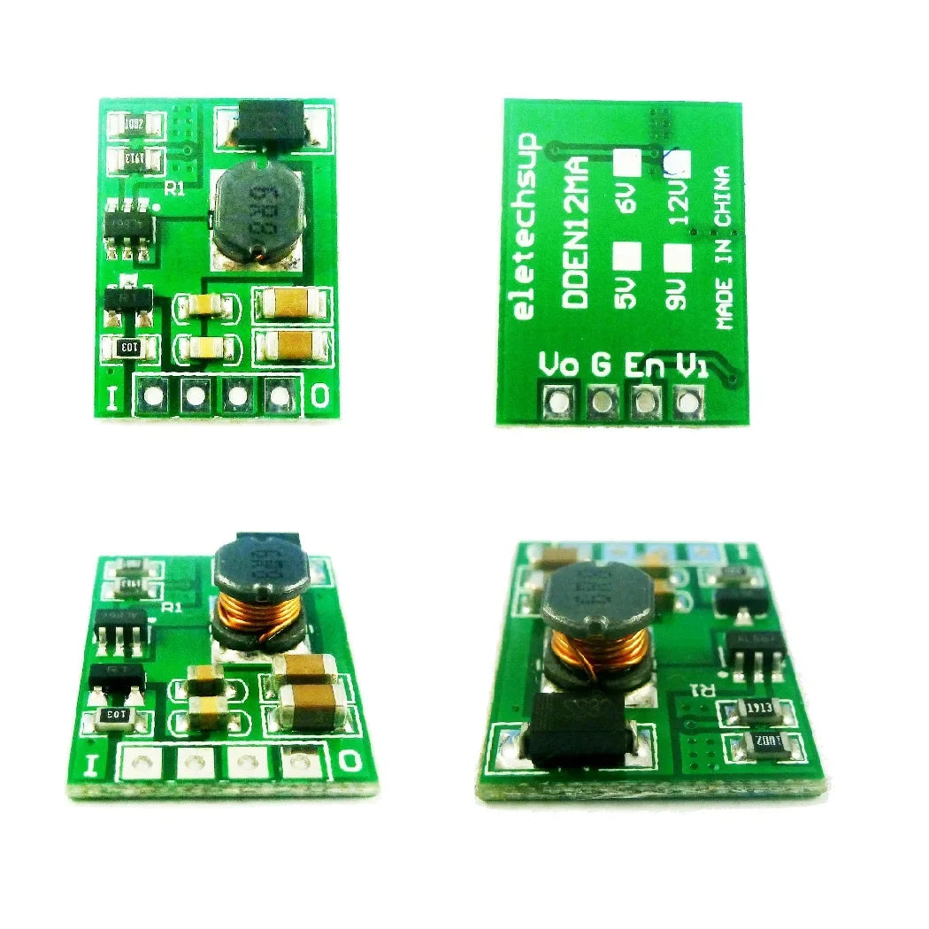 3.7V to 5V/6V/9V/12V DC-DC Boost Converter – Step-Up Voltage Regulator Module DDEN12MB_3400 for 18650 Li-ion Li-Po Battery Portable Power DIY